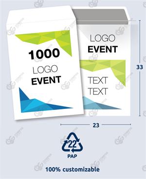Busta a sacco 22x33cm stampa 2 lati