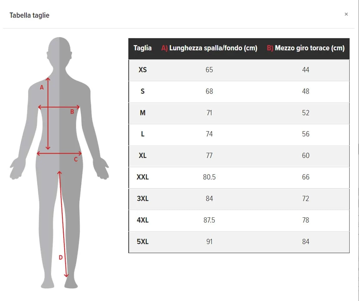 Tabella Taglie New Classic-T