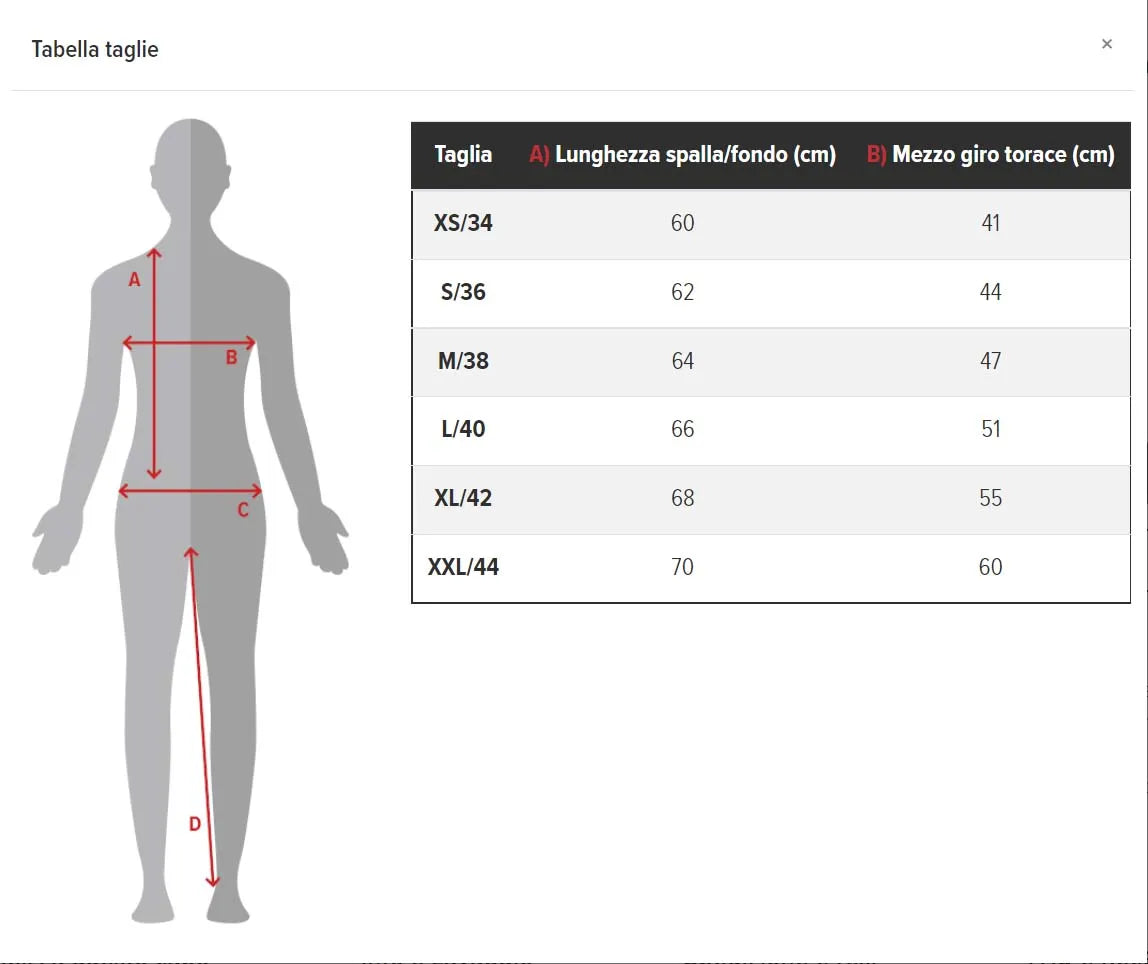 Tabella Taglie Basic-T Ladies