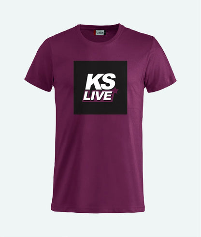 KS LIVE T-Shirt Bordeaux 2022 – Fronte