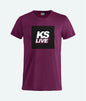 KS LIVE T-Shirt Bordeaux 2022 – Fronte