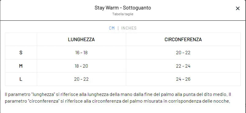 Stay Warm – Sottoguanto